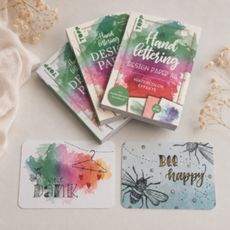 Handlettering Design Paper Block Watercolor-Effekte A6
