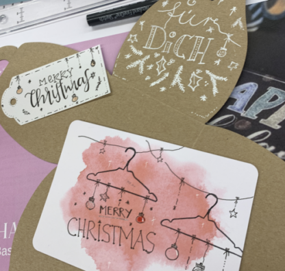 Handlettering Design Paper Block Watercolor-Effekte A6