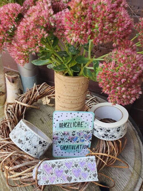 Papier-Klebeband Herzenmeer