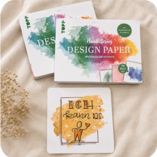 Handlettering Design Paper Block Watercolor-Effekte A5