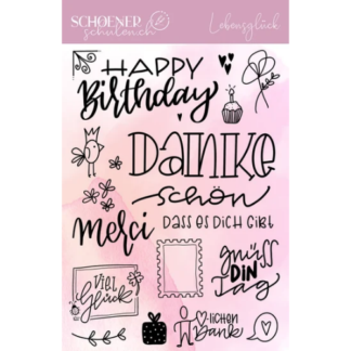 Clear Stamp "Lebensglück"