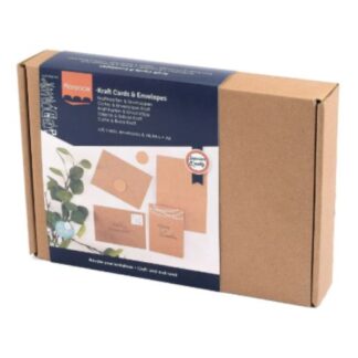 Karten + Couvert Set A6 Kraftpapier Florence